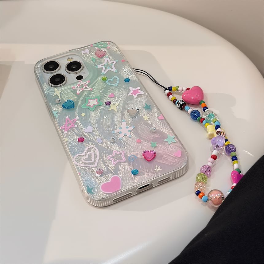 Phone Adhesive Case Strap Star / Rhinestone Set Decoration