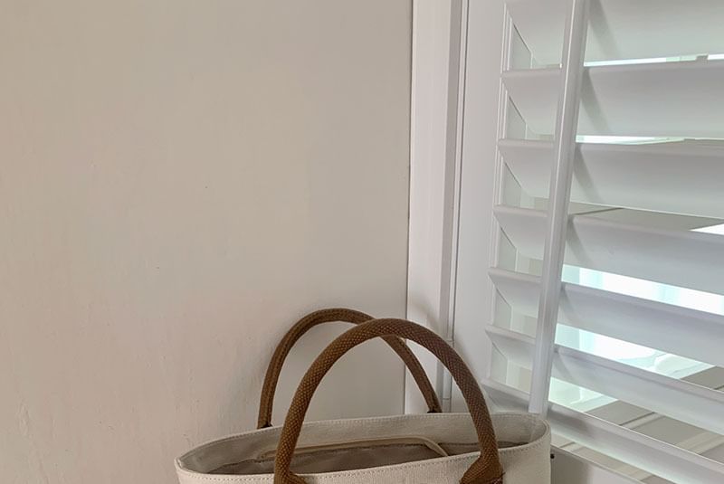 Bag Contrast Strap Canvas Tote