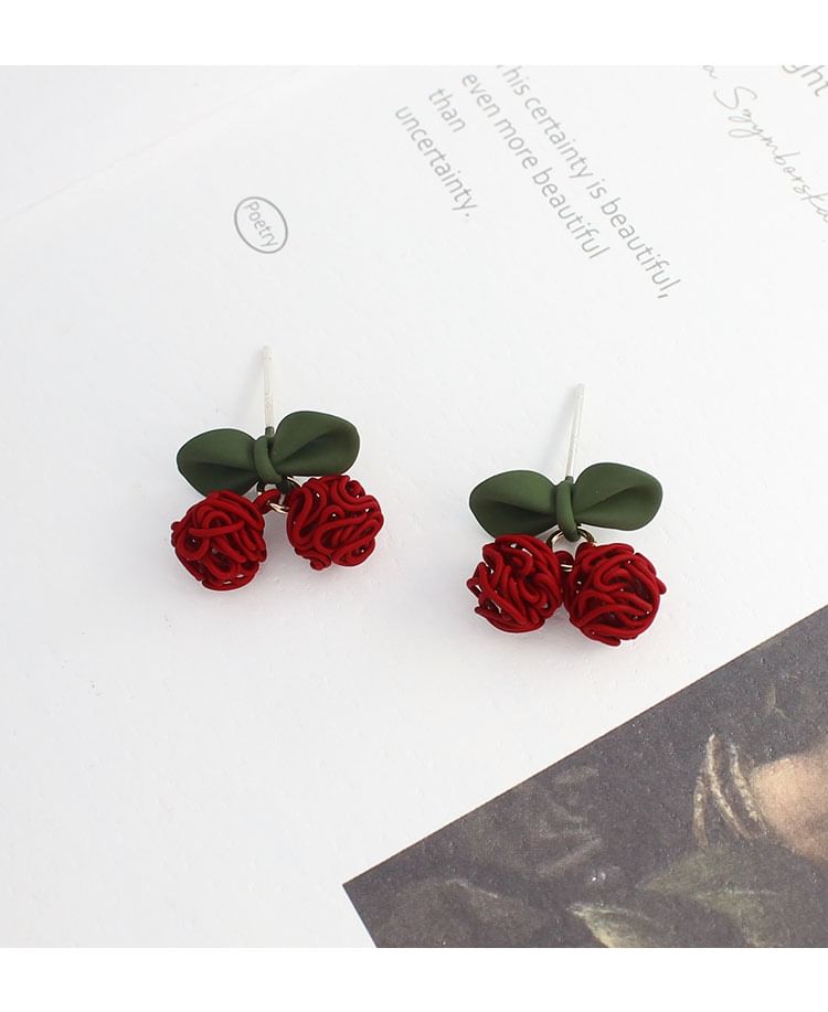 Earring Drop / On Clip Cherry