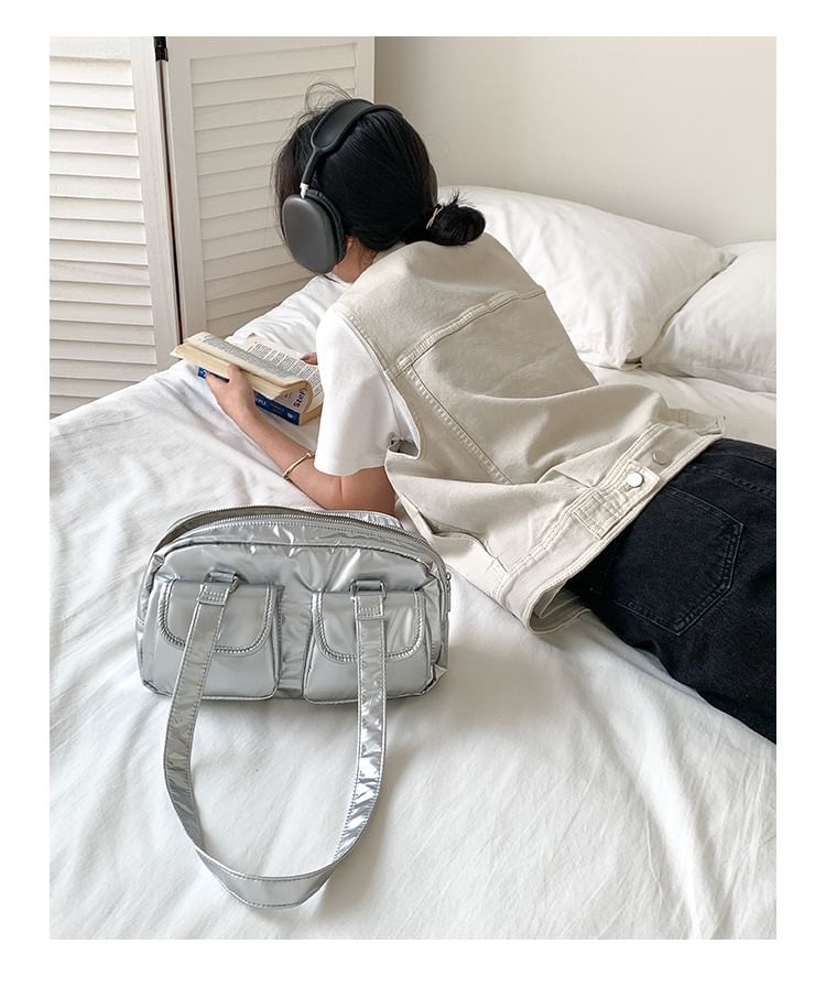 Plain Bag Tote Multi-Pocket