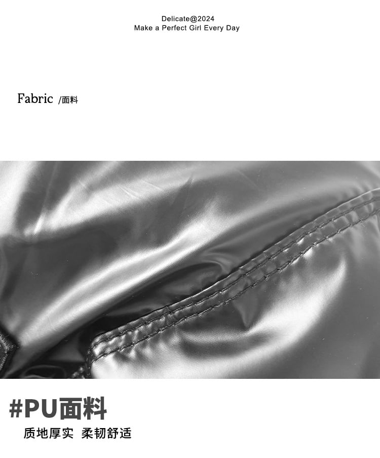 Plain Buckled Backpack Drawstring