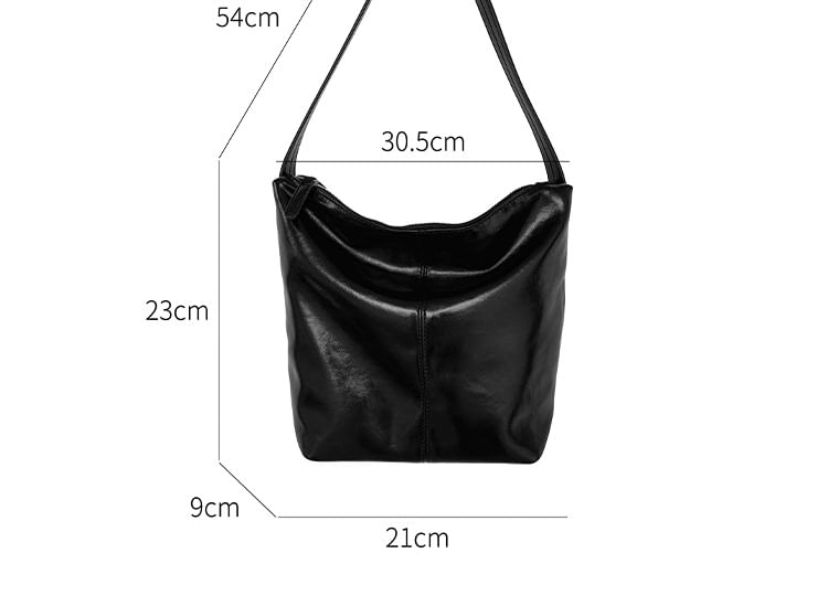 Faux Bag Tote Leather Plain