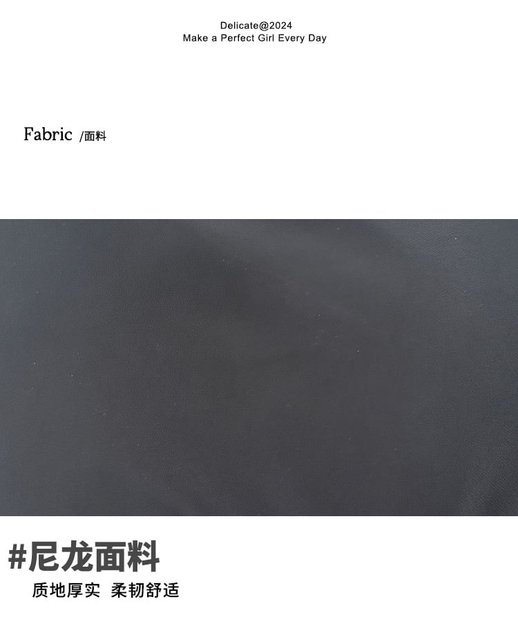 Flap Accent Plain Nylon Drawstring Bow Backpack