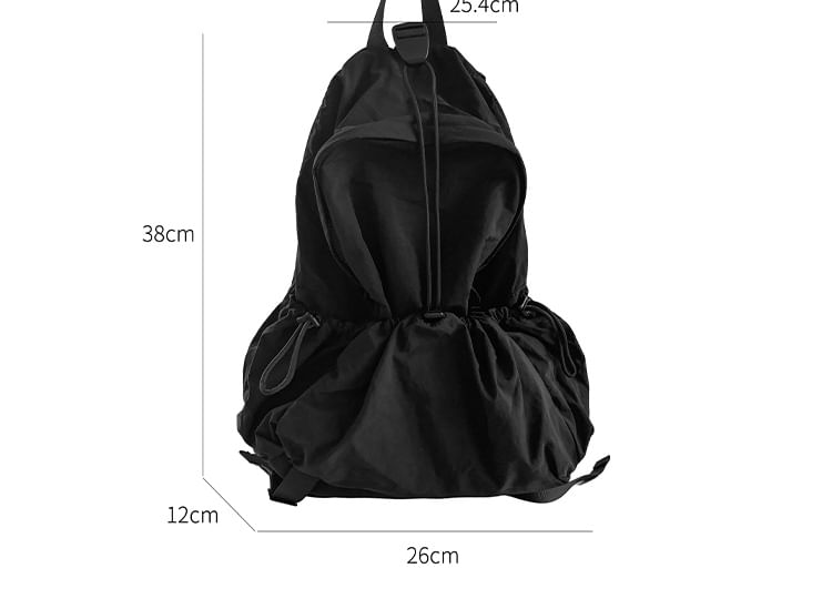 Drawstring Backpack Nylon Plain
