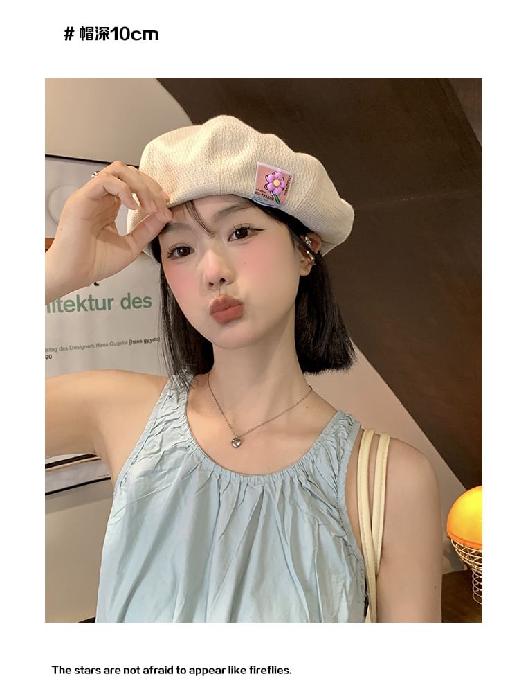 Applique Beret Flower