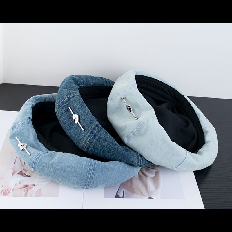 Denim Beret Washed