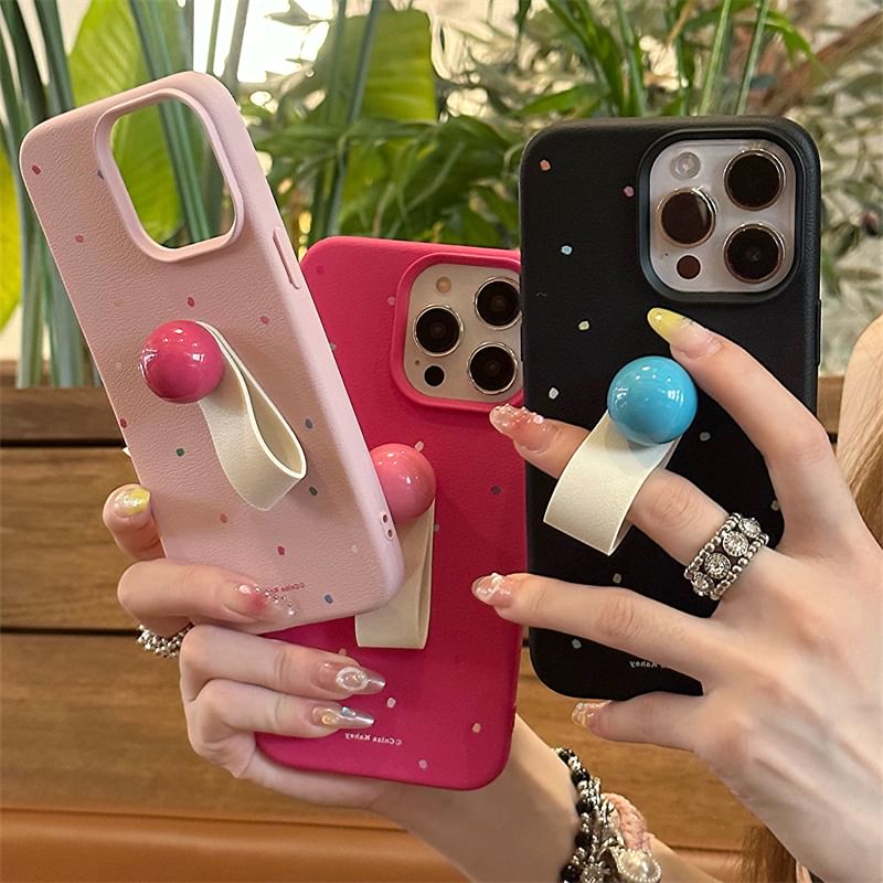 Strap Finger Dotted Case Phone