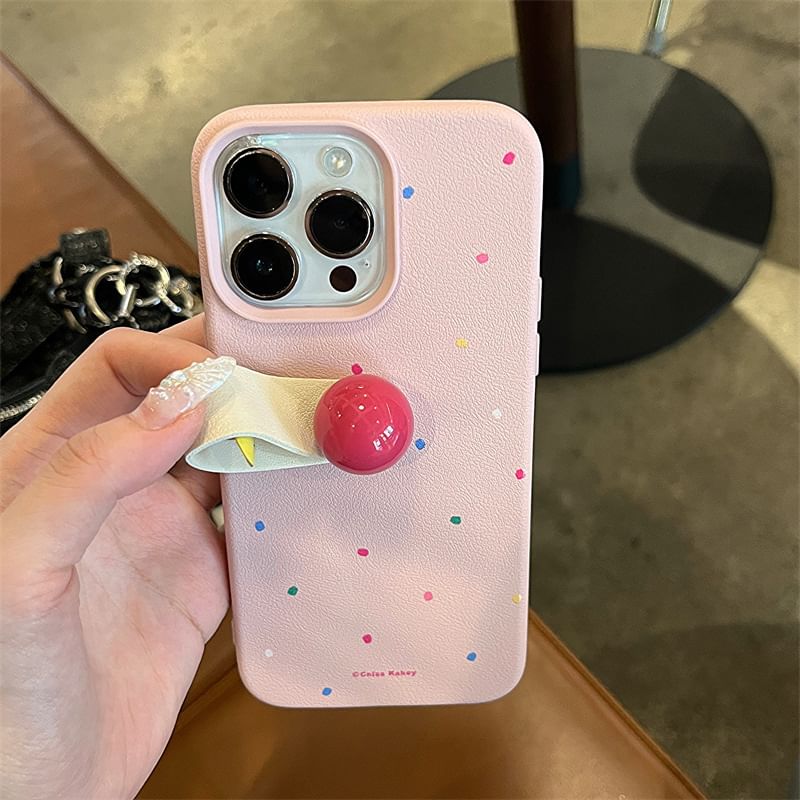 Strap Finger Dotted Case Phone