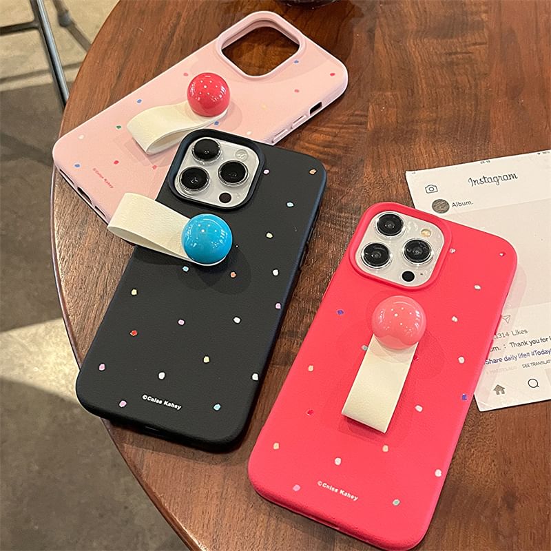 Strap Finger Dotted Case Phone