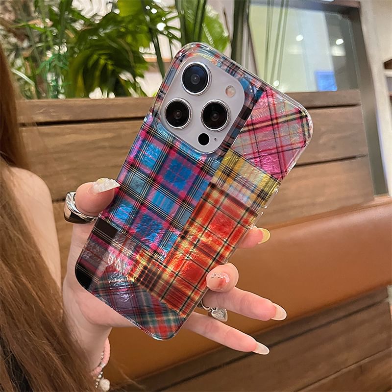 Holographic Phone Plaid Case