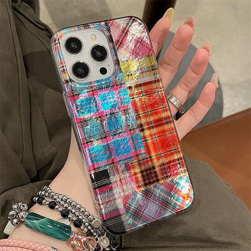 Holographic Phone Plaid Case