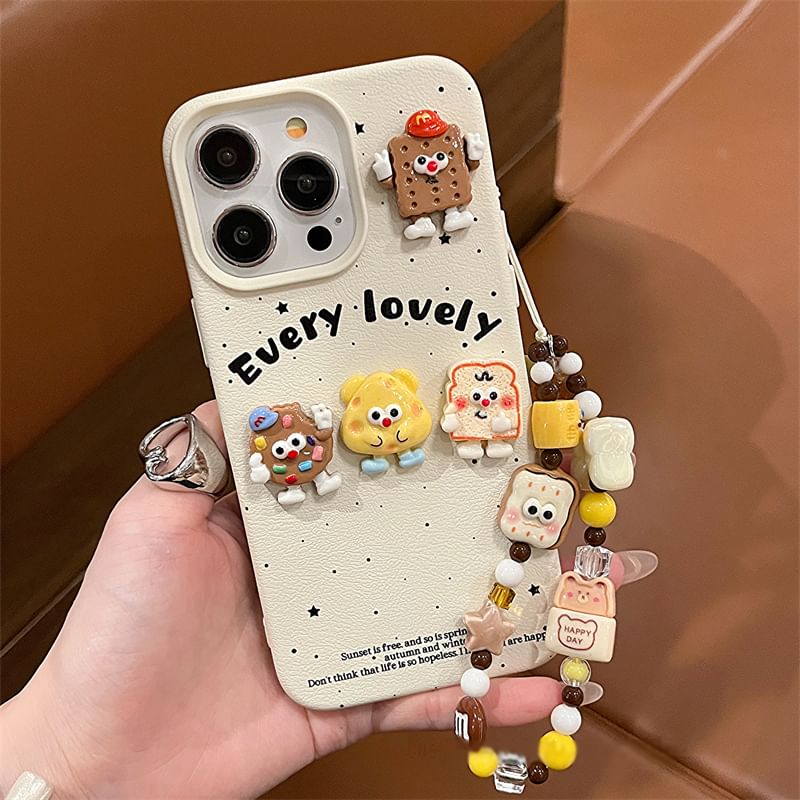 / Cartoon Food Case Strap Phone Set