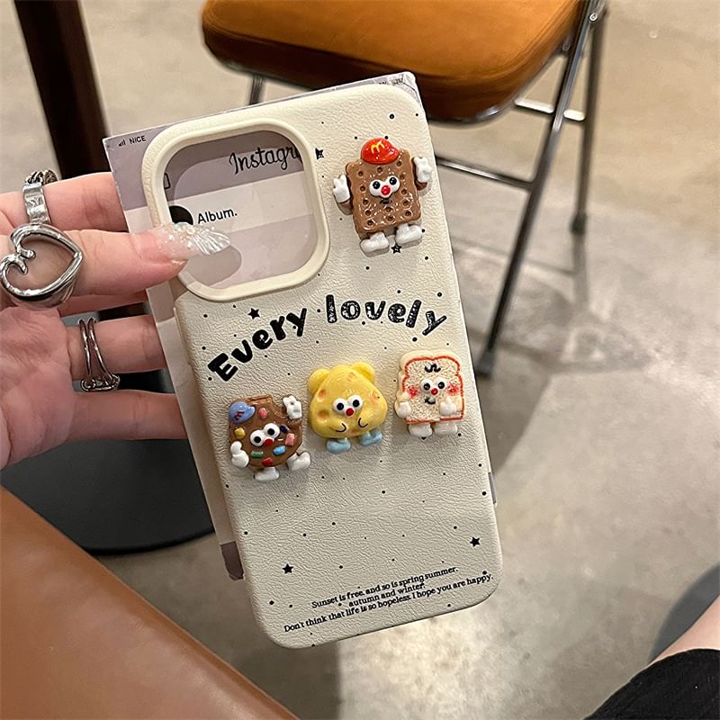/ Cartoon Food Case Strap Phone Set