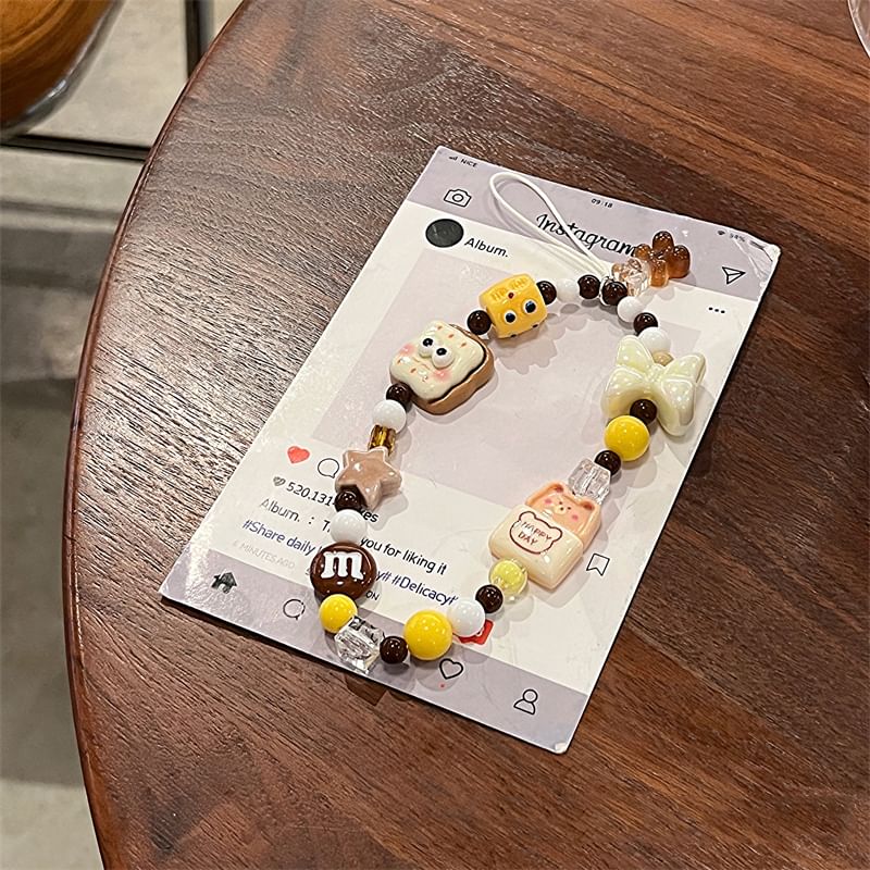 / Cartoon Food Case Strap Phone Set