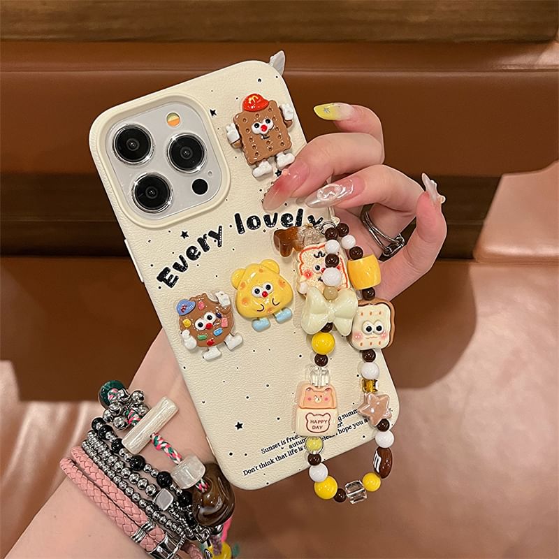 / Cartoon Food Case Strap Phone Set