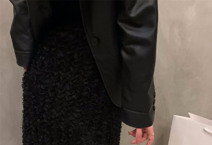 Square-Toe Mary Jane Chunky Shoes Heel