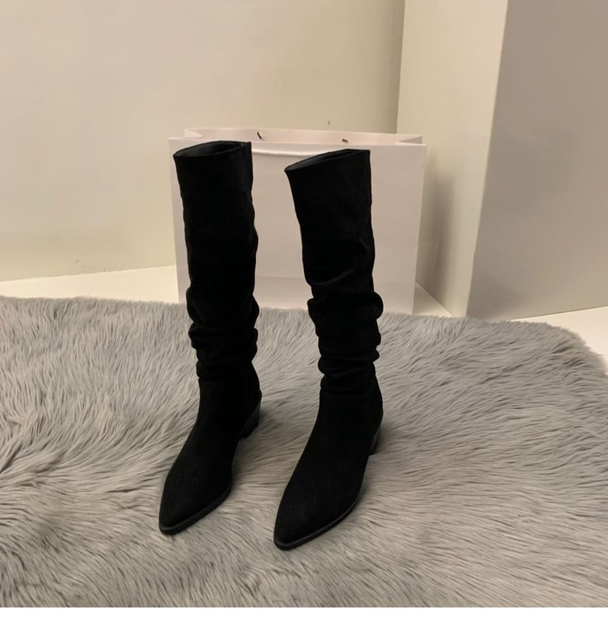 Tall Heel Chunky Pointy Boots