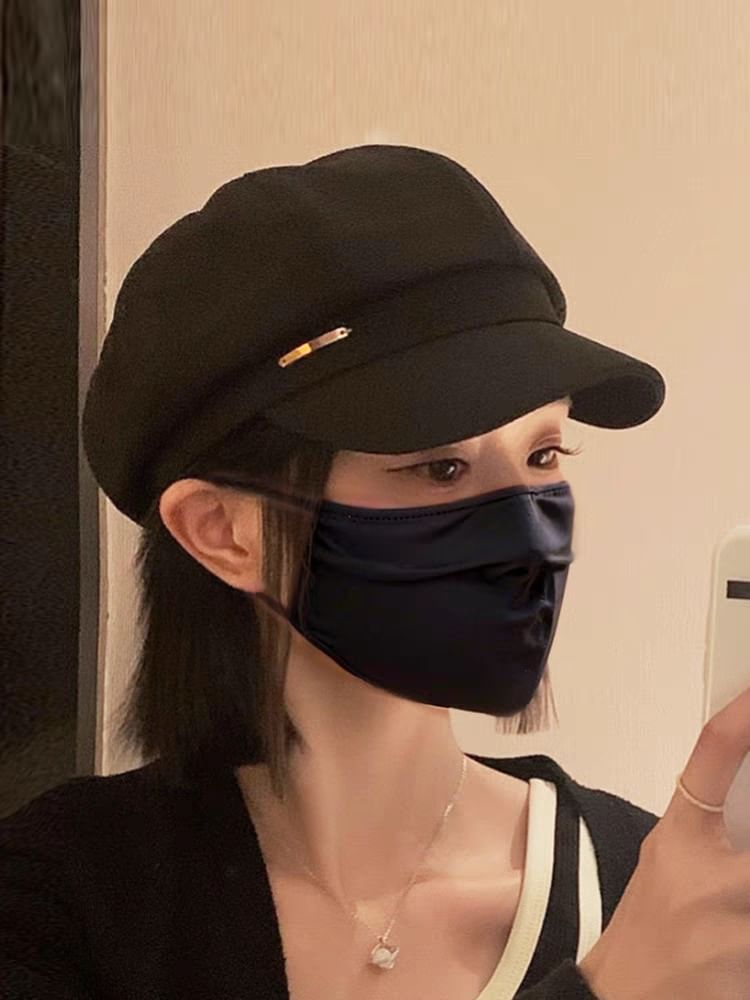 Cap Plain Wool Newsboy