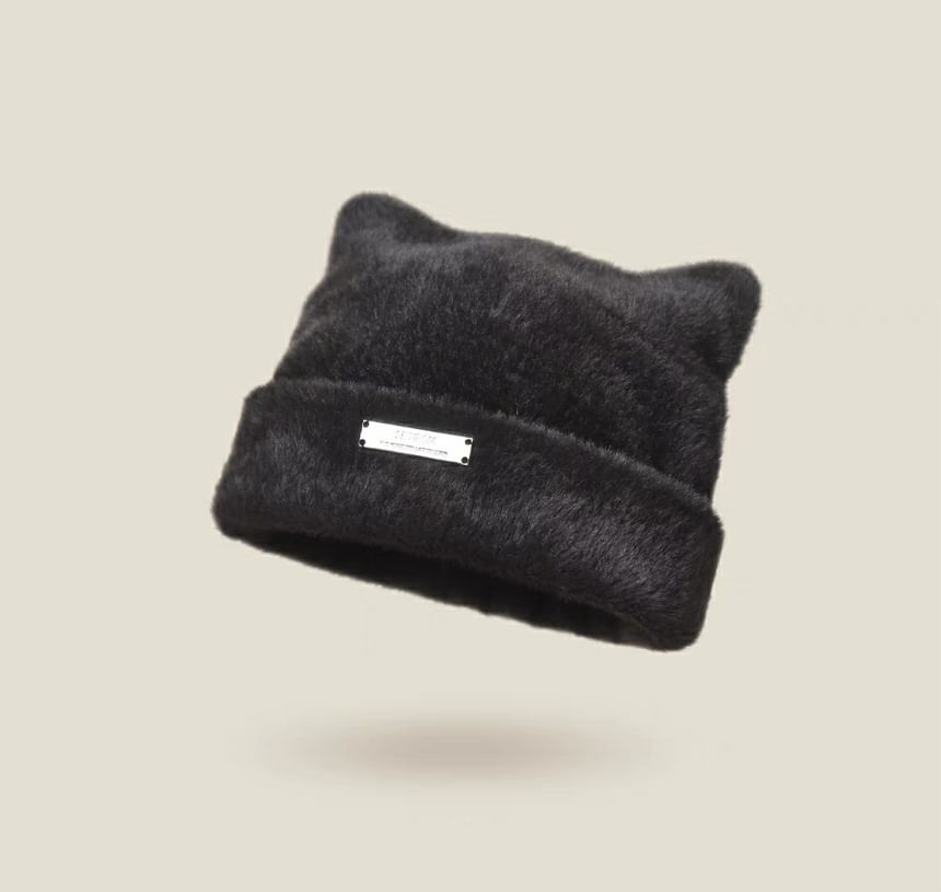 Ear Hat Plain Fluffy