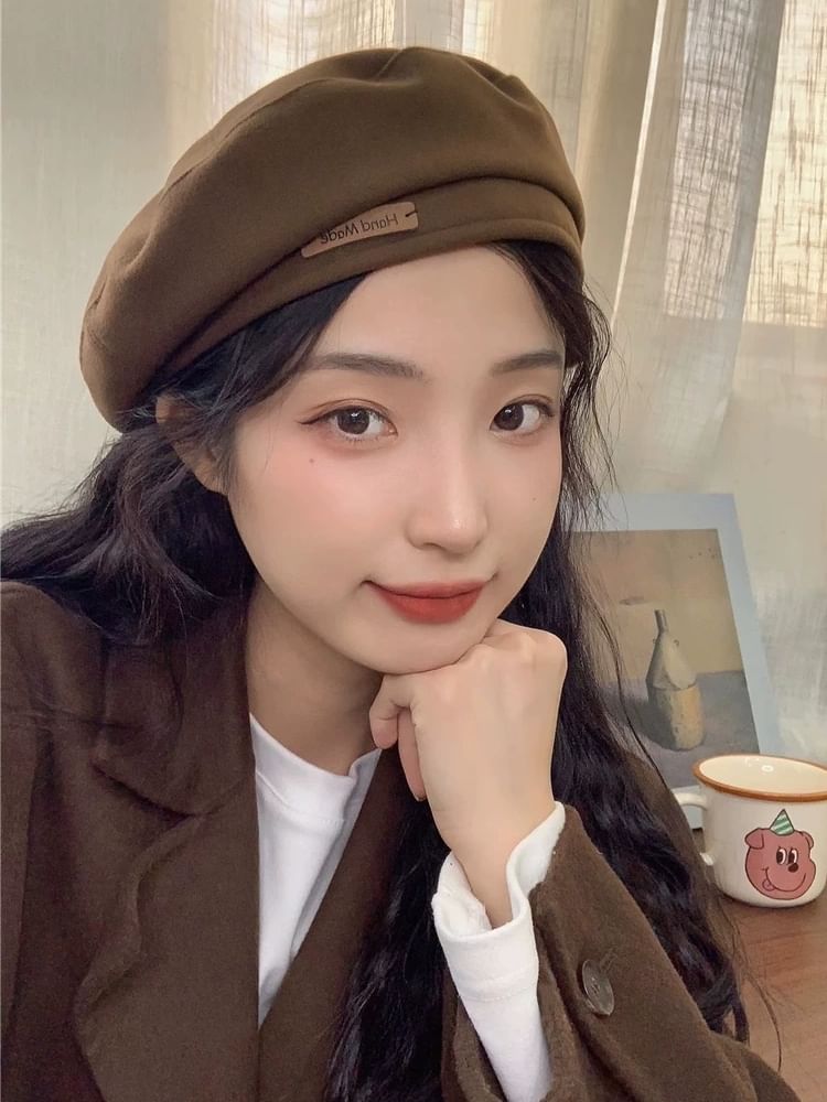 Wool Beret Blend Plain