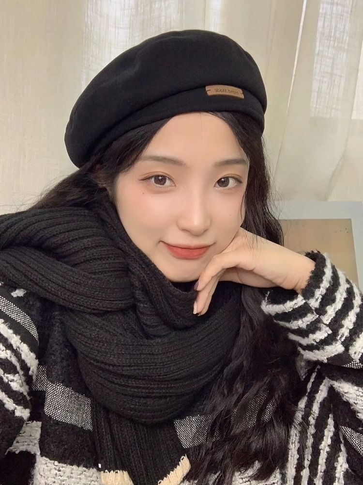Wool Beret Blend Plain