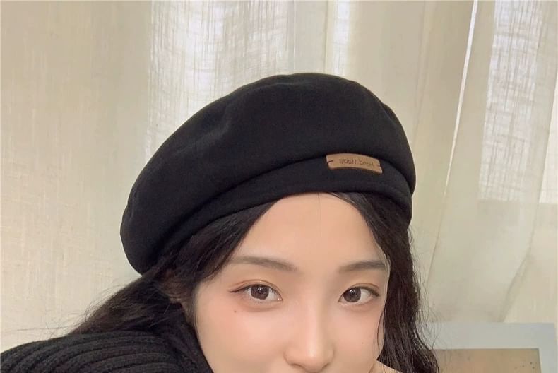 Wool Beret Blend Plain