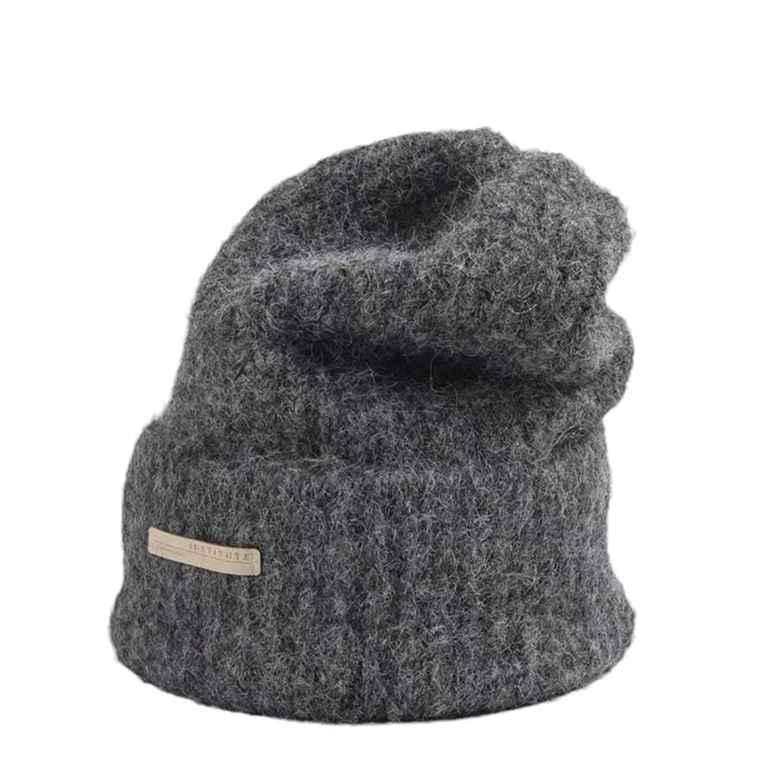 Beanie Fuzzy Plain Knit