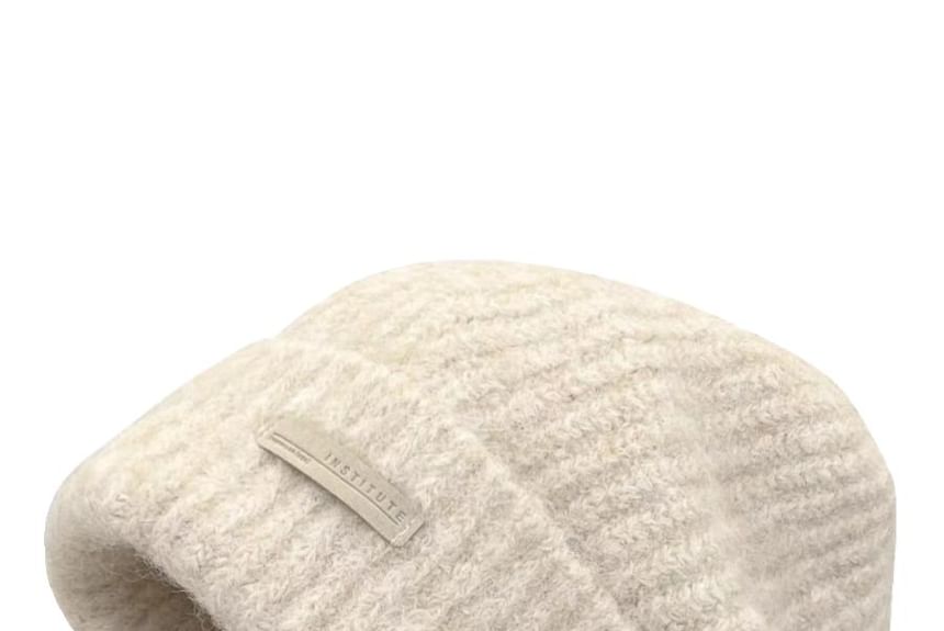 Beanie Fuzzy Plain Knit