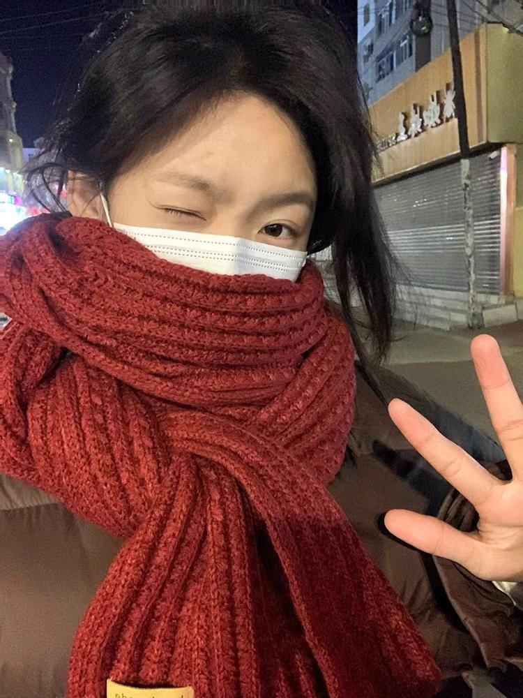 Cable Knit Plain Scarf