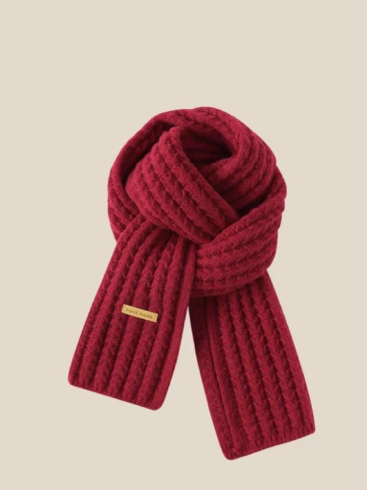 Cable Knit Plain Scarf