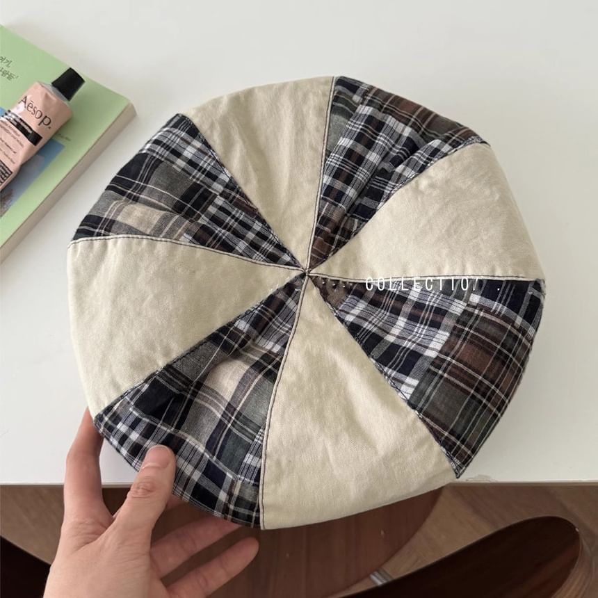 Beret Plaid Panel