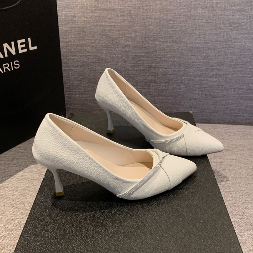 High Pumps Rhinestone Heel