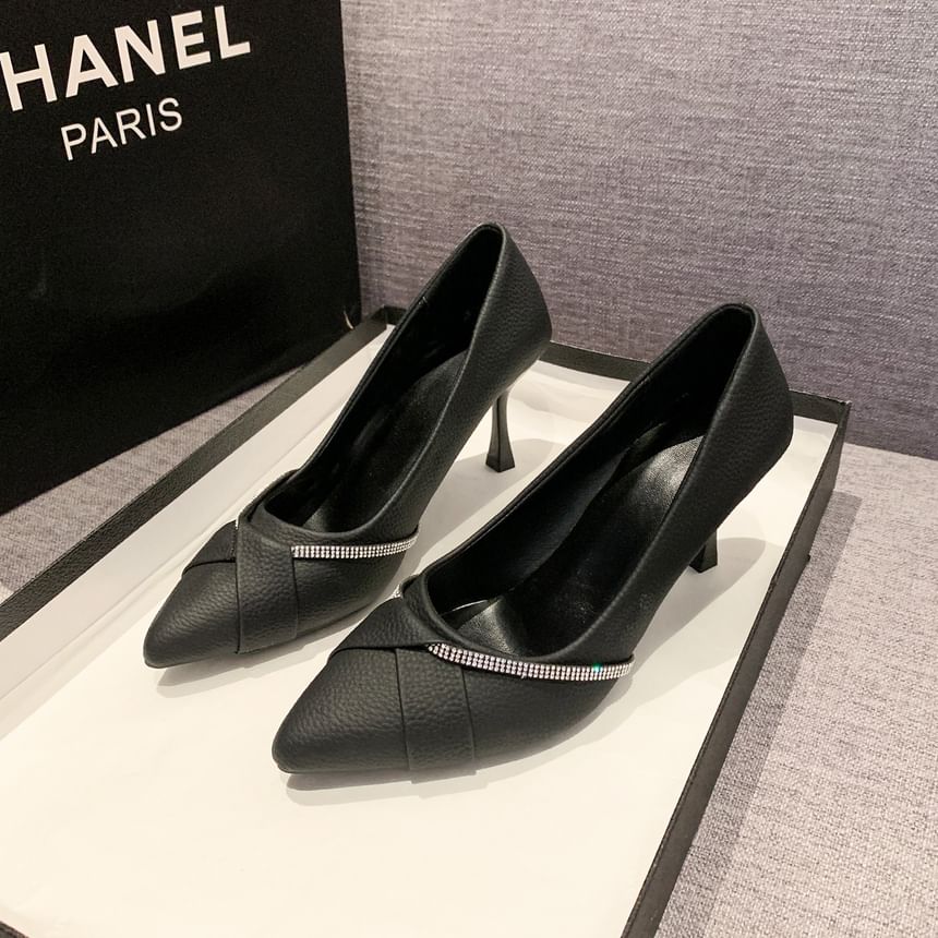 High Pumps Rhinestone Heel