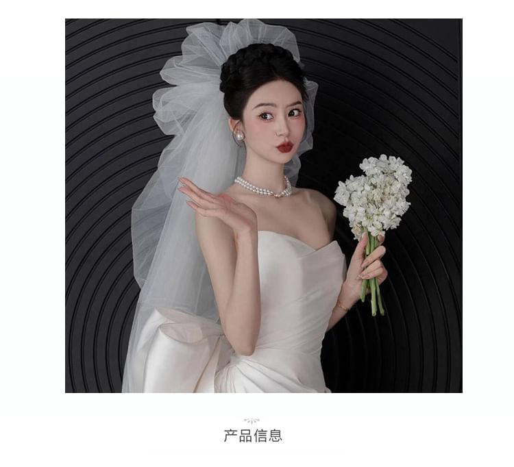 Strapless Gown A-Line Wedding Satin Bow Back