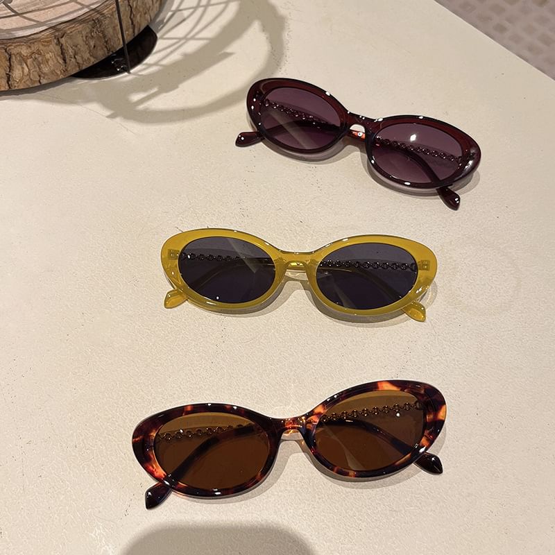 Plastic Oval Sunglasses