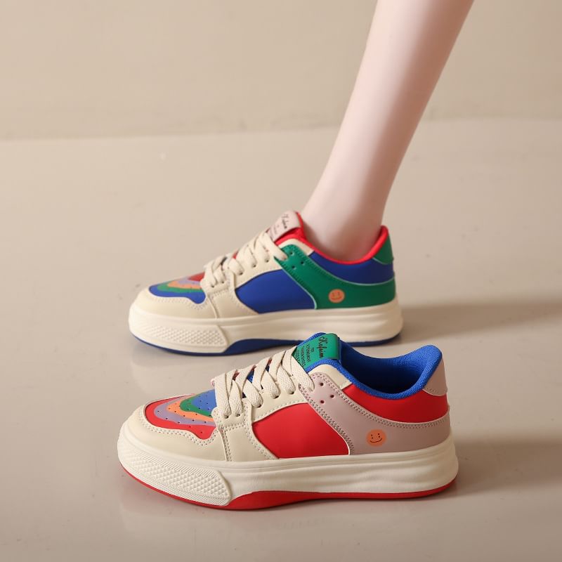 Platform Sneakers Color Block