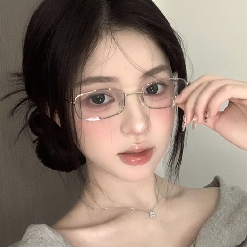 Frame Metal Blue Eyeglasses Light Blocking