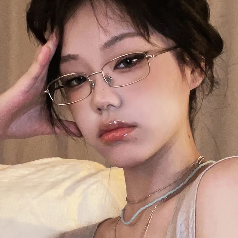 Frame Metal Blue Eyeglasses Light Blocking