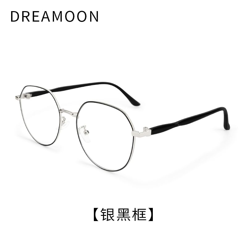 Blocking Frame Metal Eyeglasses Blue Light Round
