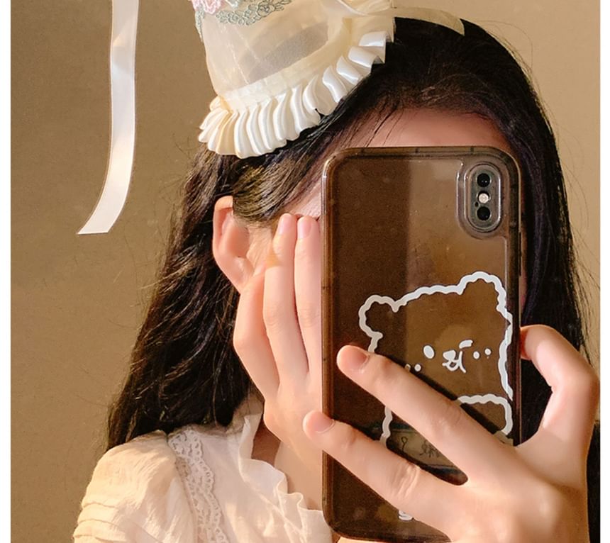 Party Ruffle Hat Embroidered