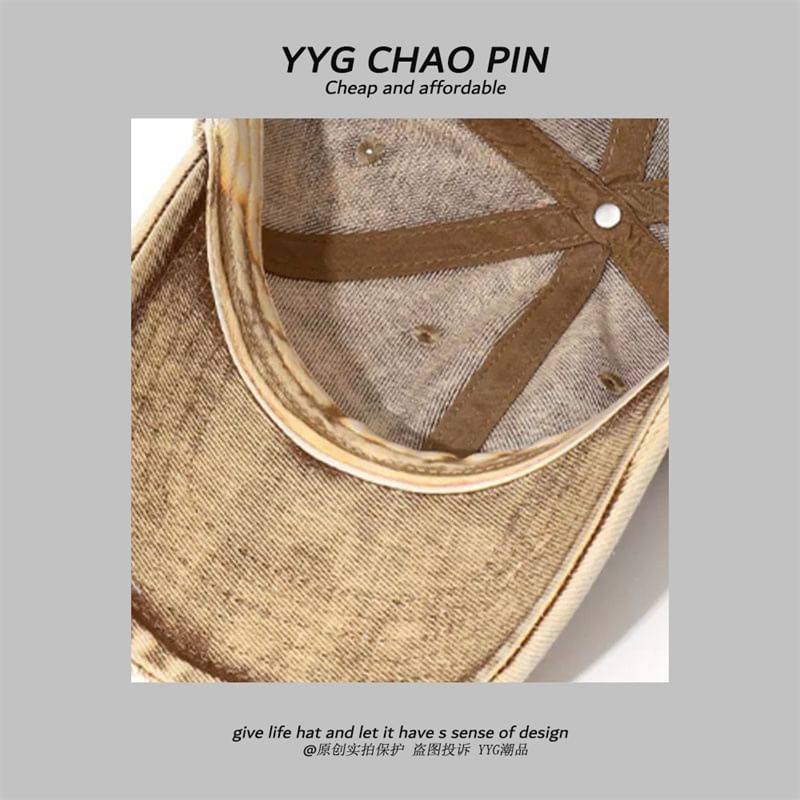 Baseball Tie Distressed Dye Cap