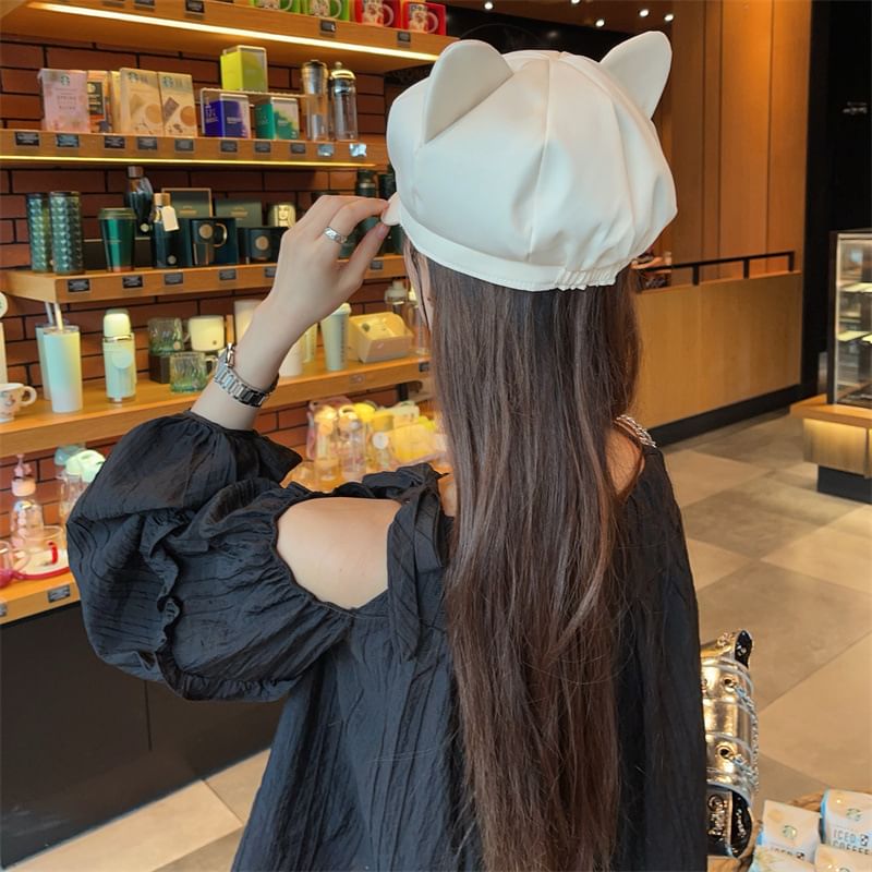 Cap Cat Ear Newsboy