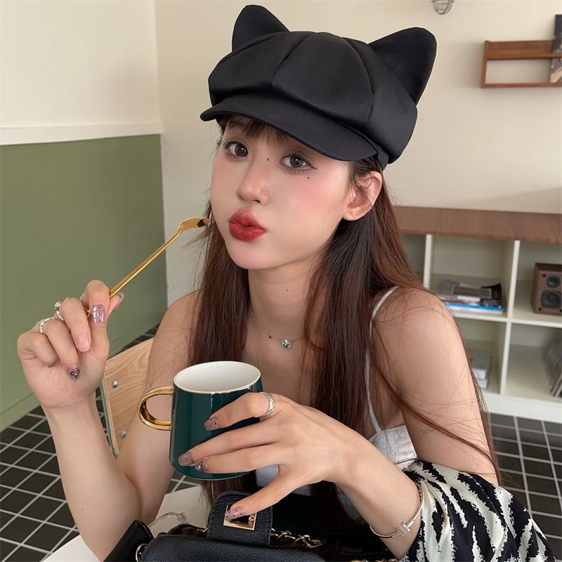 Cap Cat Ear Newsboy