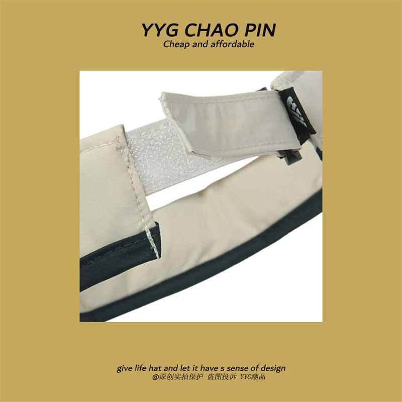 Visor Sun Embroidered Letter