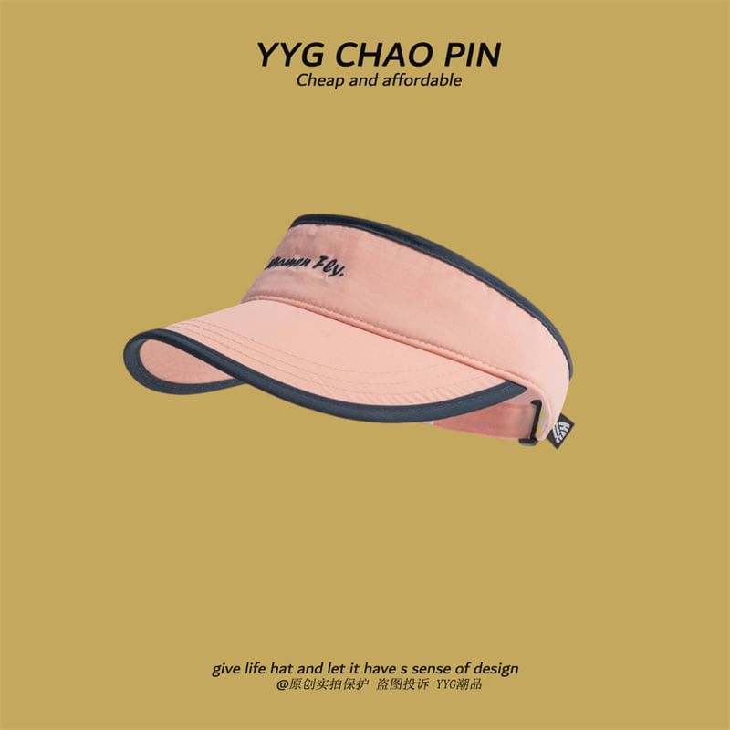 Visor Sun Embroidered Letter