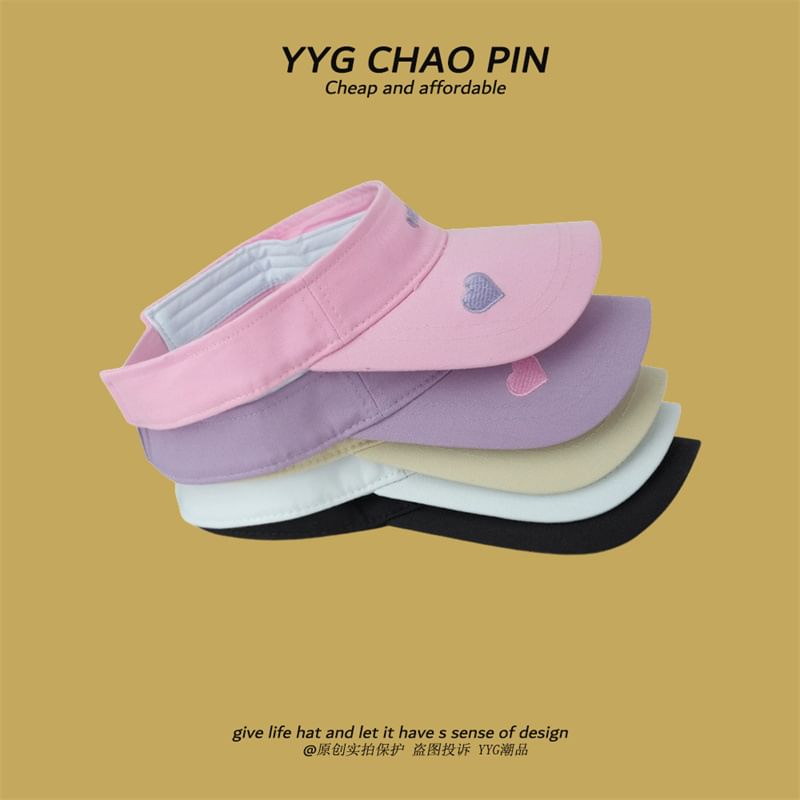 Embroidered Visor Letter Sun