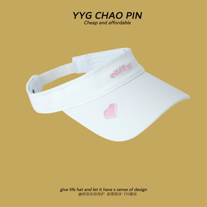 Embroidered Visor Letter Sun