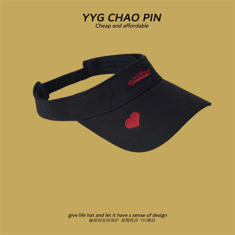 Embroidered Visor Letter Sun