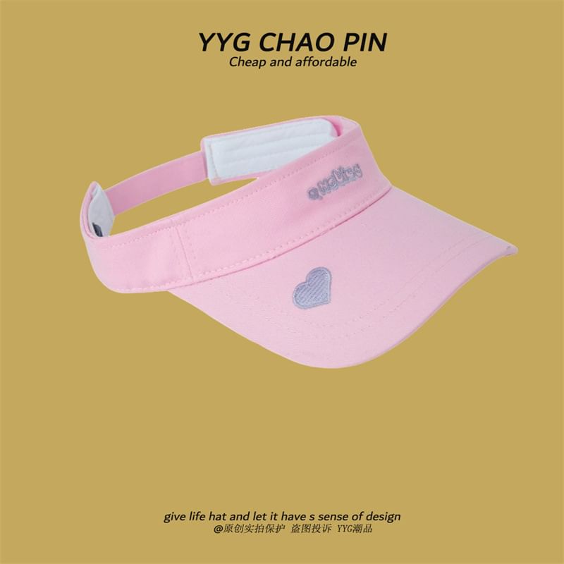 Embroidered Visor Letter Sun