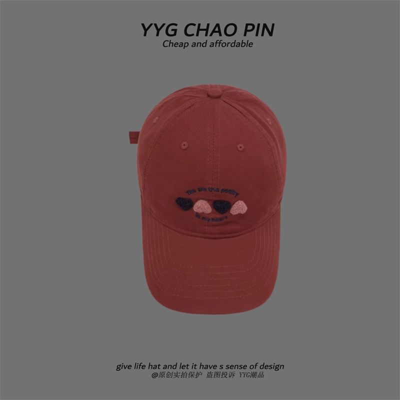 Heart Baseball Cap Embroidered